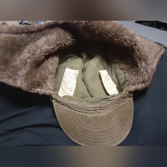 1950s Korean War Winter Hat Size 7 Stock # 73-C-16376-45 - Picture 2 of 3